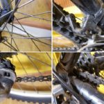 clogged up derailleurs and chain before the restoration